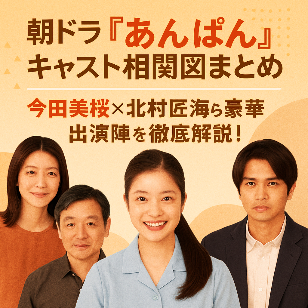 朝ドラ『あんぱん』キャスト相関図まとめ｜今田美桜×北村匠海ら豪華出演陣を徹底解説！
