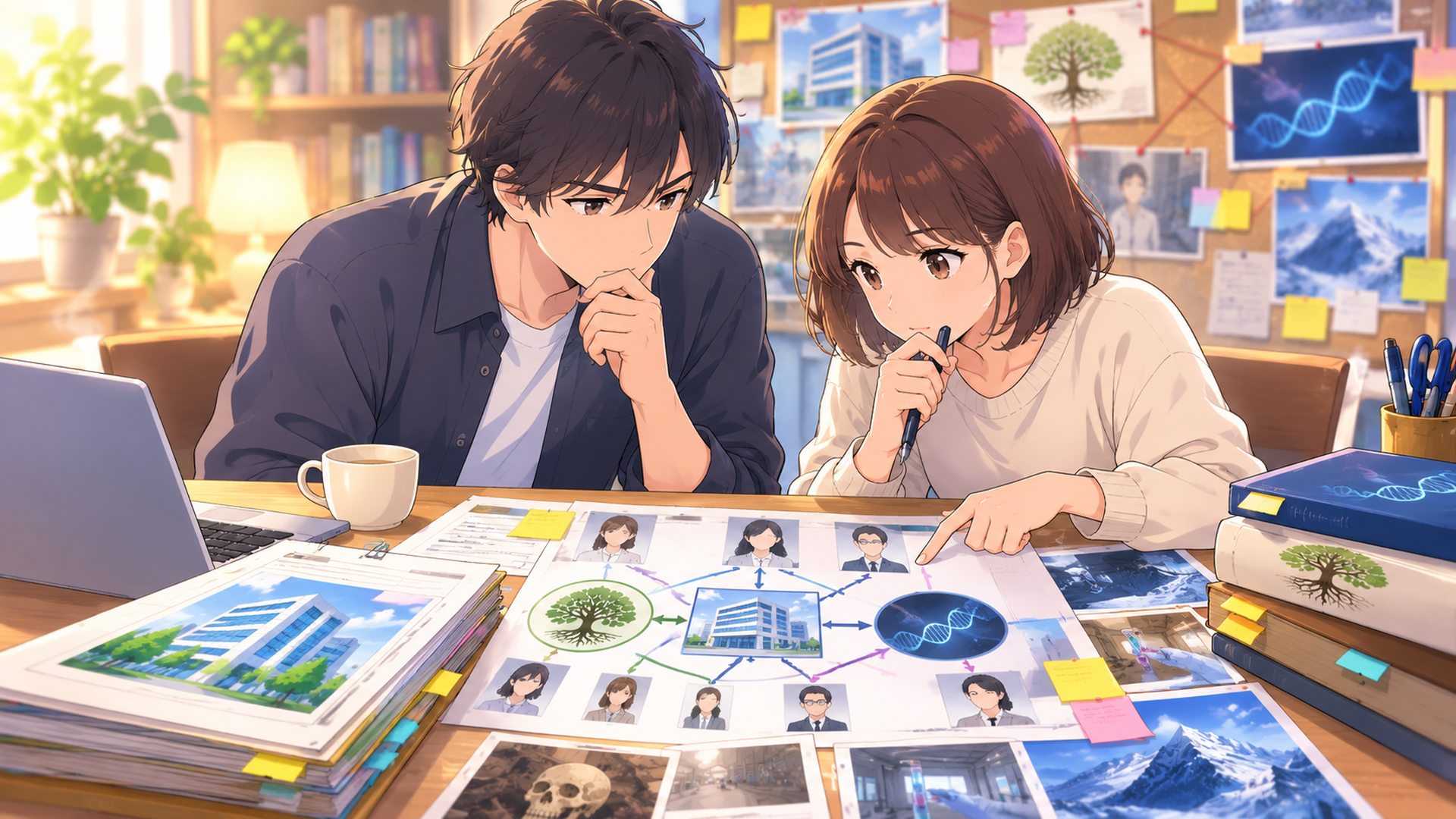 唯と真理と紫陽の名前の入れ替わりを相関図で整理するミステリーファン